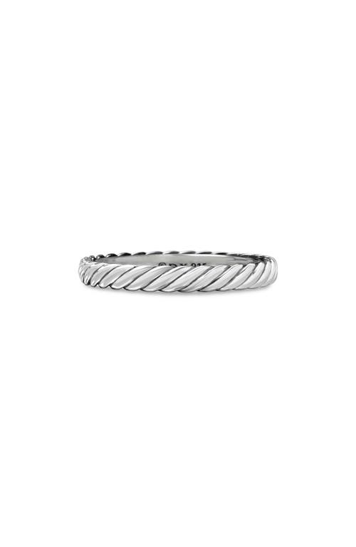 David Yurman Cable Collectibles® Stack Ring in Sterling Silver, 3mm at Nordstrom, Size 8.5