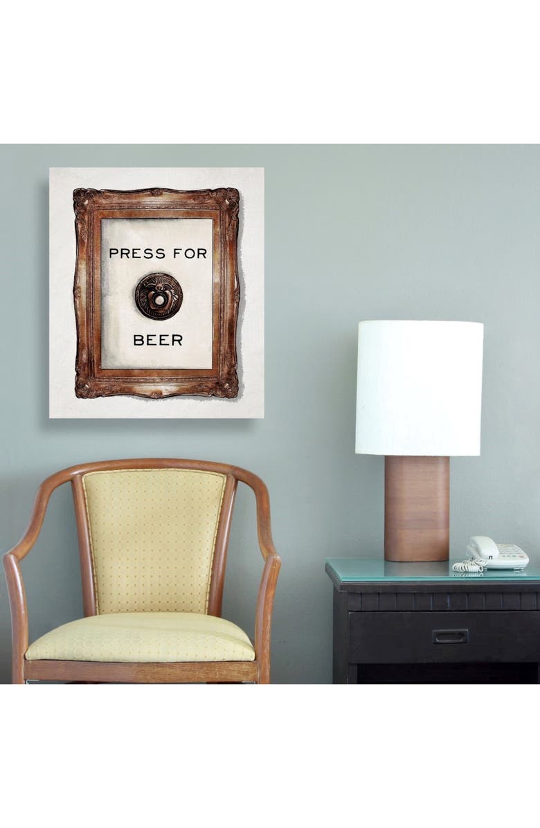 Oliver Gal Press for Beer Canvas Wall Art, Alternate, color, 