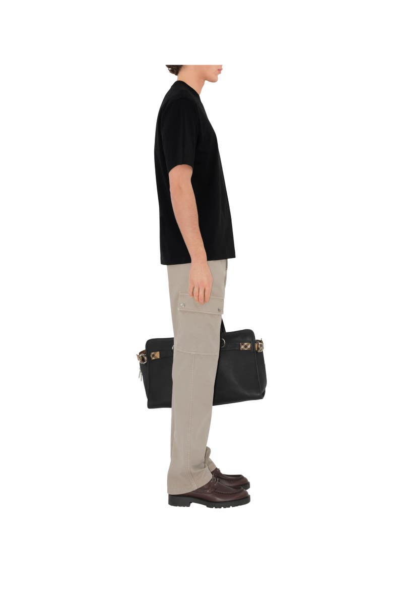 Burberry B Crest Cotton T-shirt, Alternate, color, Black