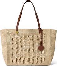 Mulberry Crochet Raffia Tote