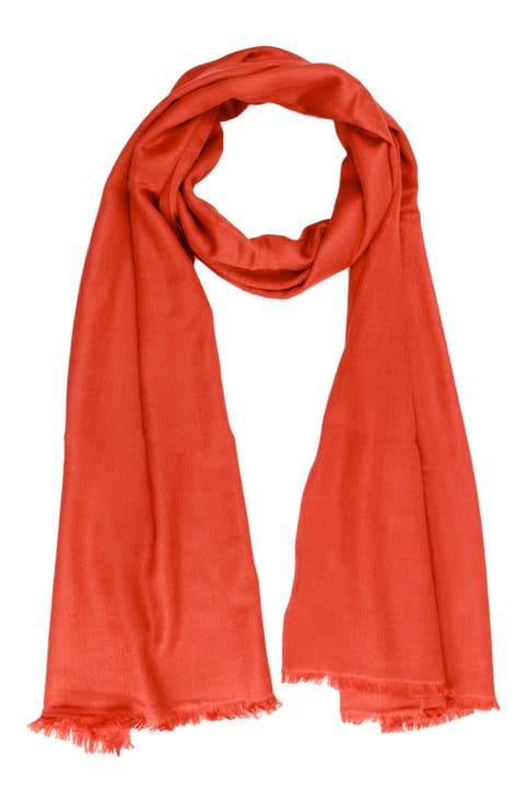 Cashmere Silk Eyelash Fringe Scarf