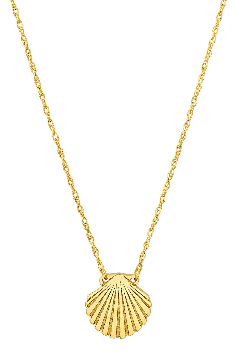 HAWLEY ST Mini Sculpted Shell Pendant Necklace, Main, color,