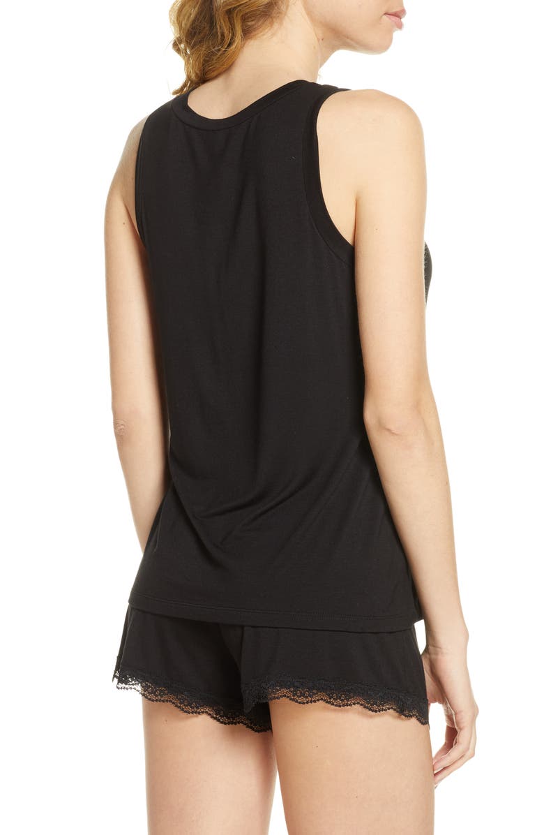 Honeydew Intimates All American Shortie Pajamas, Alternate, color, Black