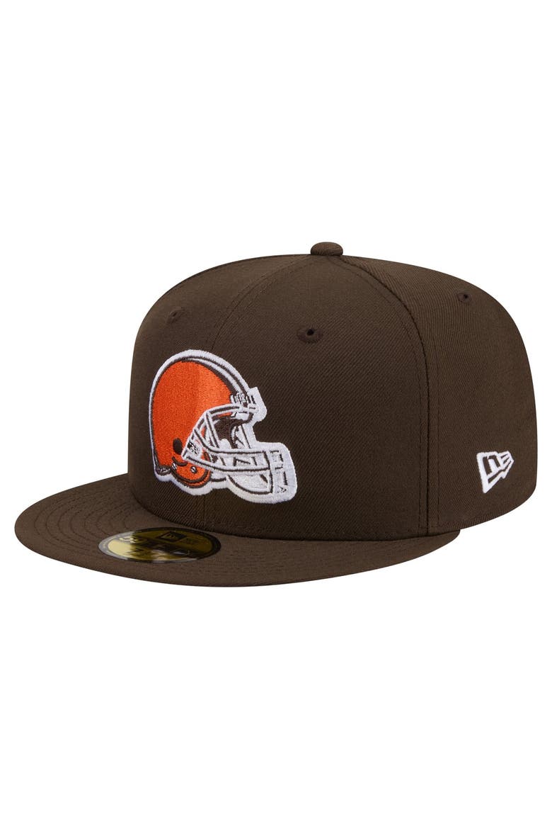 Men's New Era Brown Cleveland Browns 59FIFTY Fitted Hat, Main, color, Brown