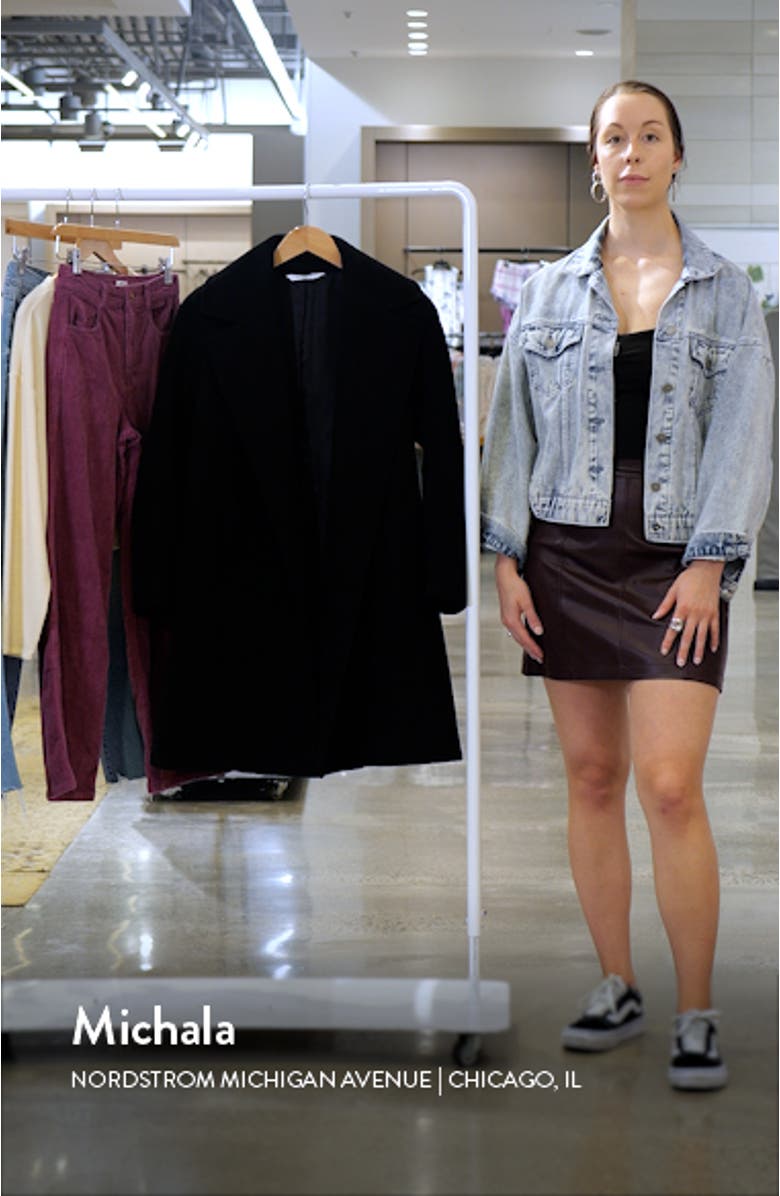 Jade Open Front Wool Coat, sales video thumbnail