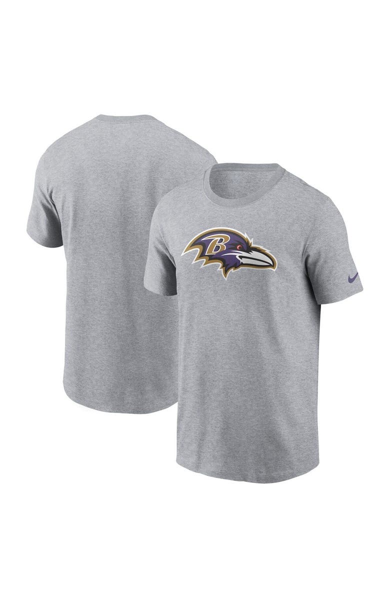 Nike Men's Nike Gray Baltimore Ravens Logo Essential T-Shirt, Main, color,