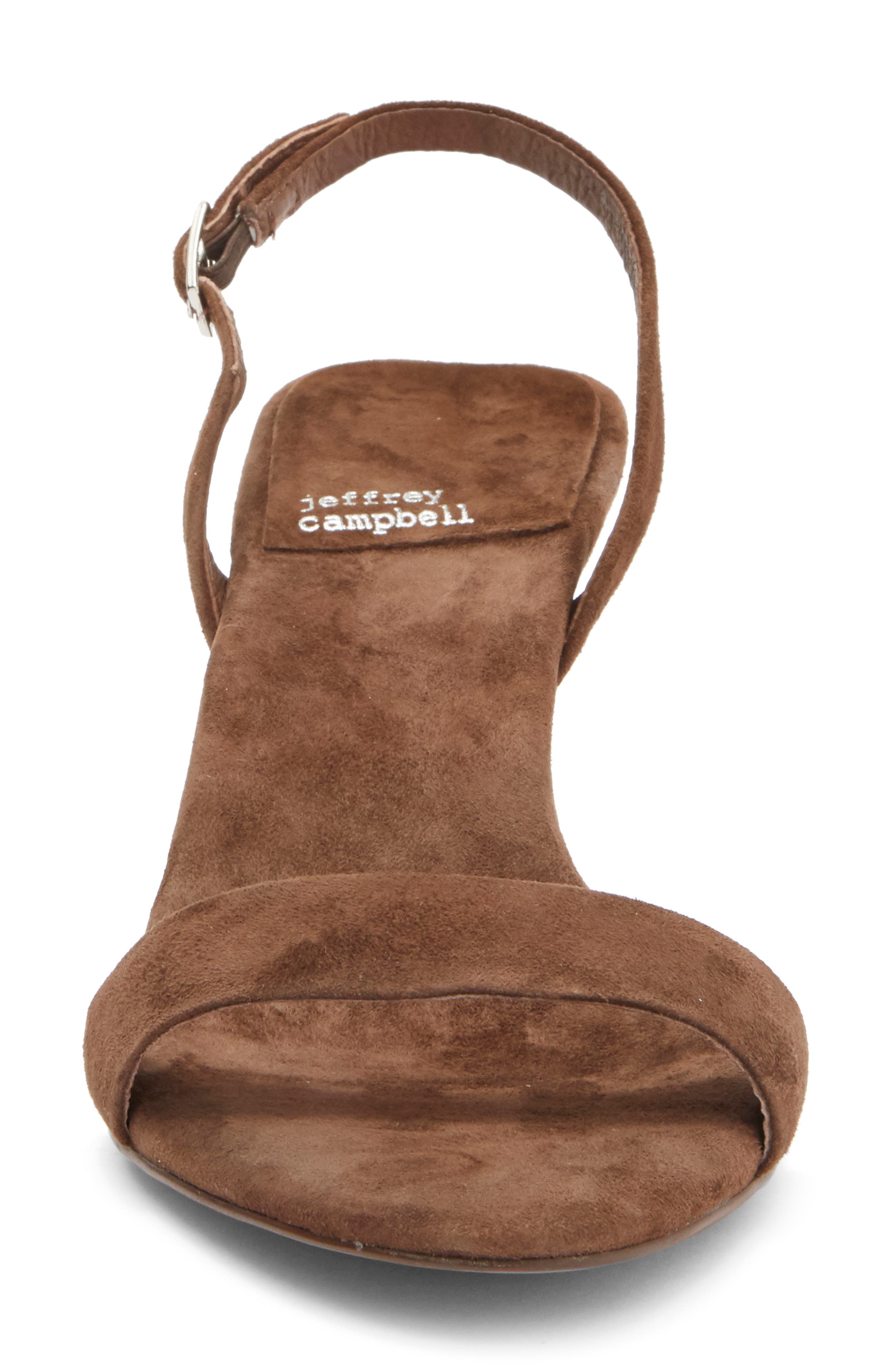 Jeffrey Campbell Augustine Slingback Sandal, Alternate, color, Brown Suede