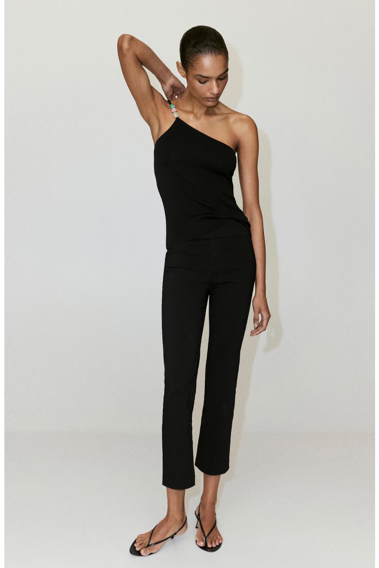 Asymmetric Knit Top, Alternate, color, BLACK
