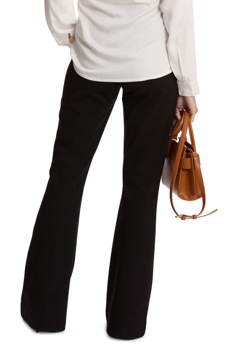Fabio Maternity Flare Trousers, Alternate, color, BLACK