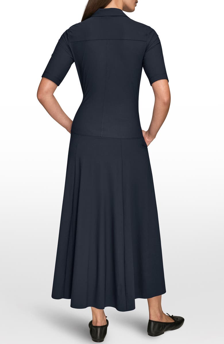 Donna Karan New York A-Line Polo Dress, Alternate, color, Black