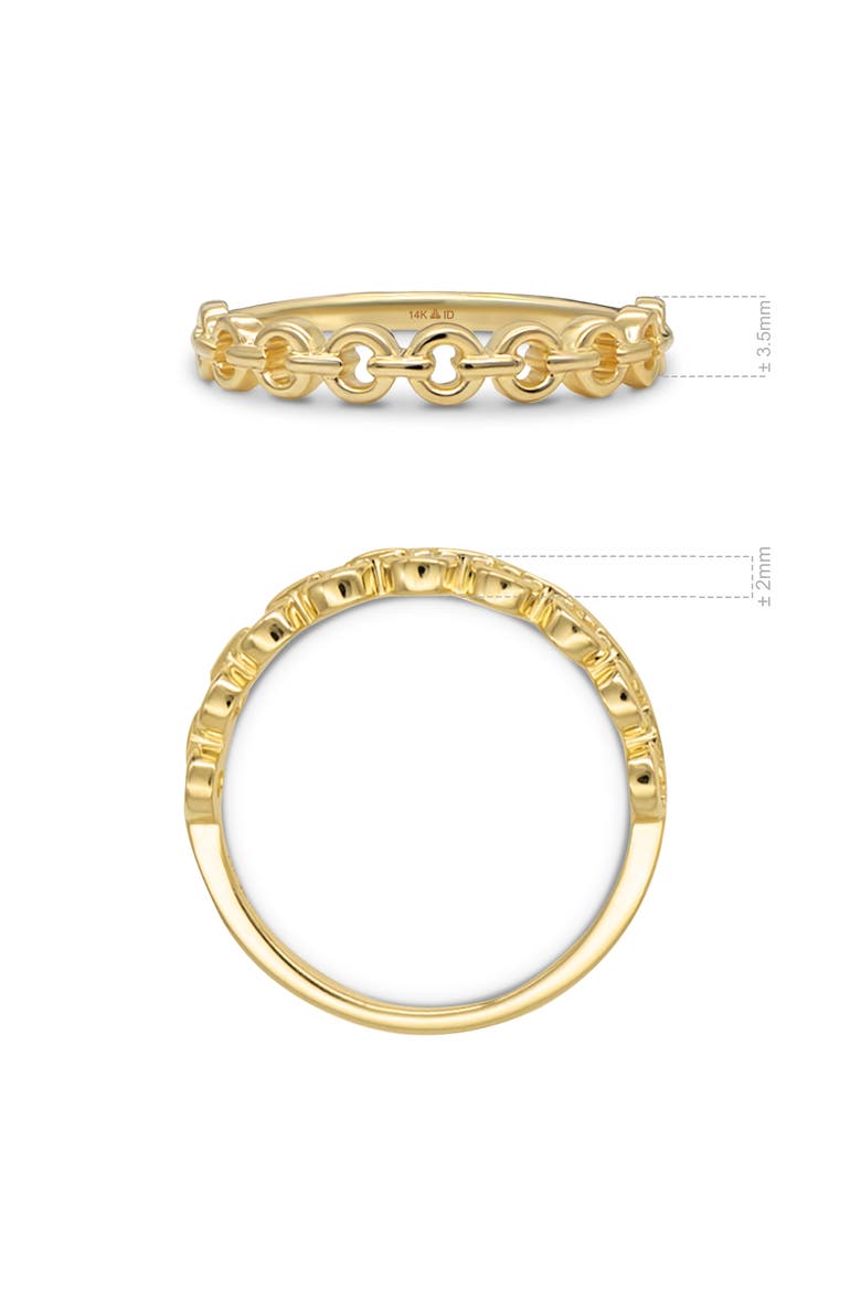 Cable Link Ring in 14K Gold, Alternate, color, Yellow Gold