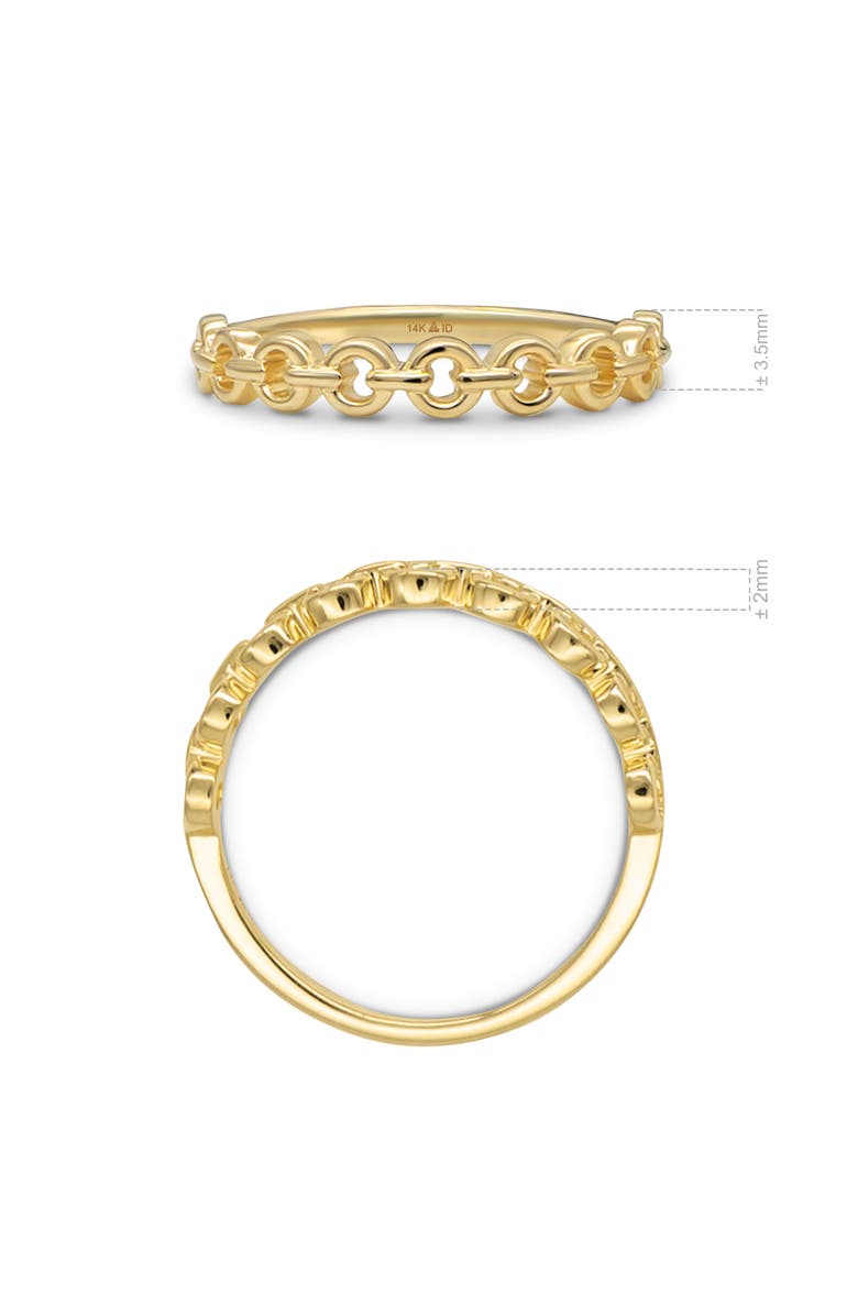 DEVATA Cable Link Ring in 14K Gold, Alternate, color, Yellow Gold