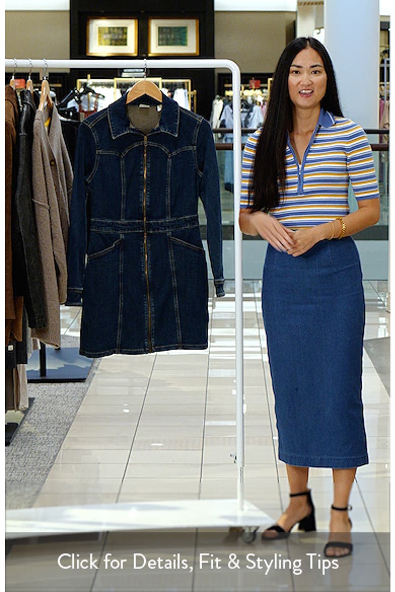 Retro Long Sleeve Denim Minidress video
