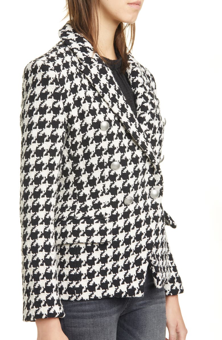 L'AGENCE Kenzie Houndstooth Blazer, Alternate, color, 