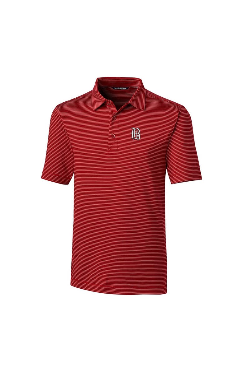 Cutter & Buck Men's Cutter & Buck  Red Birmingham Barons Big & Tall Forge Pencil Stripe Stretch Polo, Alternate, color, 