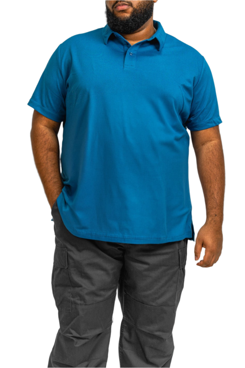 Regent Row Big And Tall Commuter Shirt Tech Polo In Blue