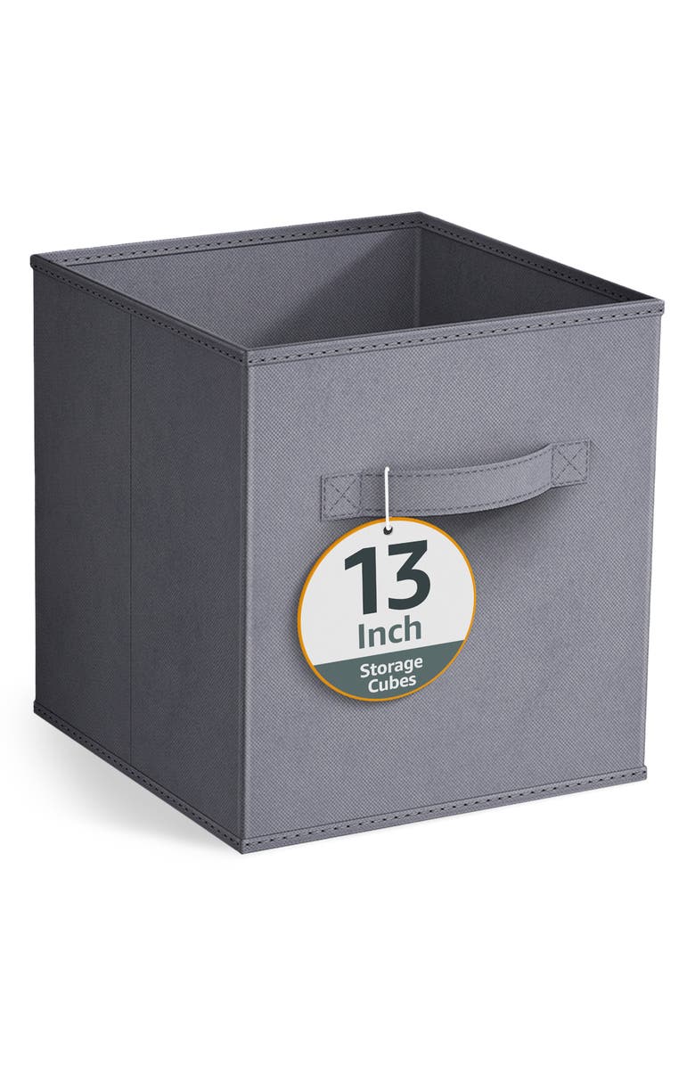 SORBUS Large Collapsible Storage Cube, Main, color, Gray