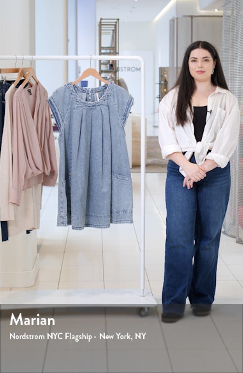 Marcel Pleated Denim Minidress, sales video thumbnail