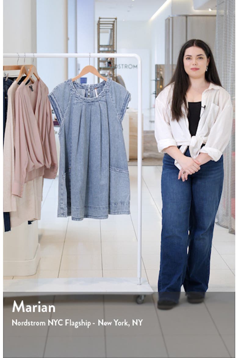 Marcel Pleated Denim Minidress video