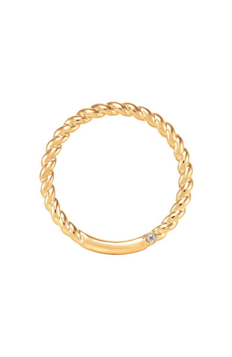 Frankie & Zoe 14K Yellow Gold Lab Grown Diamond Twisted Band Stackable Ring, Alternate, color, Yellow Gold