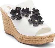 KARL LAGERFELD PARIS Clove Fleur Wedge Sandal