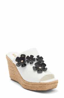 KARL LAGERFELD PARIS Clove Fleur Wedge Sandal