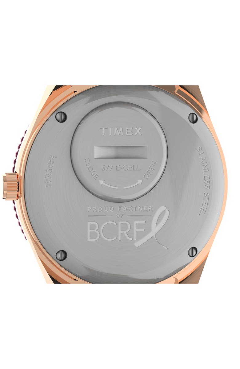 Timex<sup>®</sup> Q Timex x BCRF Bracelet Watch, 36mm, Alternate, color,