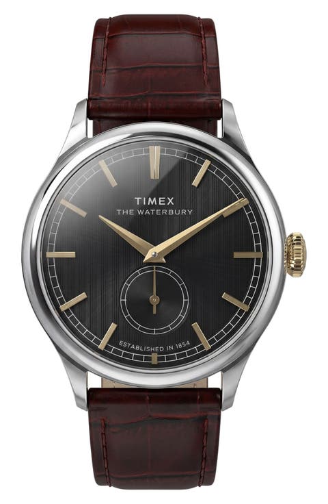 Waterbury Classic Leather Strap Watch
