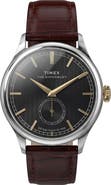 Timex® Waterbury Classic Leather Strap Watch