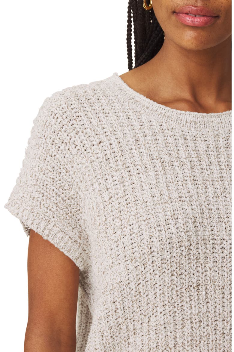 Sola Cotton Blend Sweater, Alternate, color, PALE OAK WHITE/ MULTI