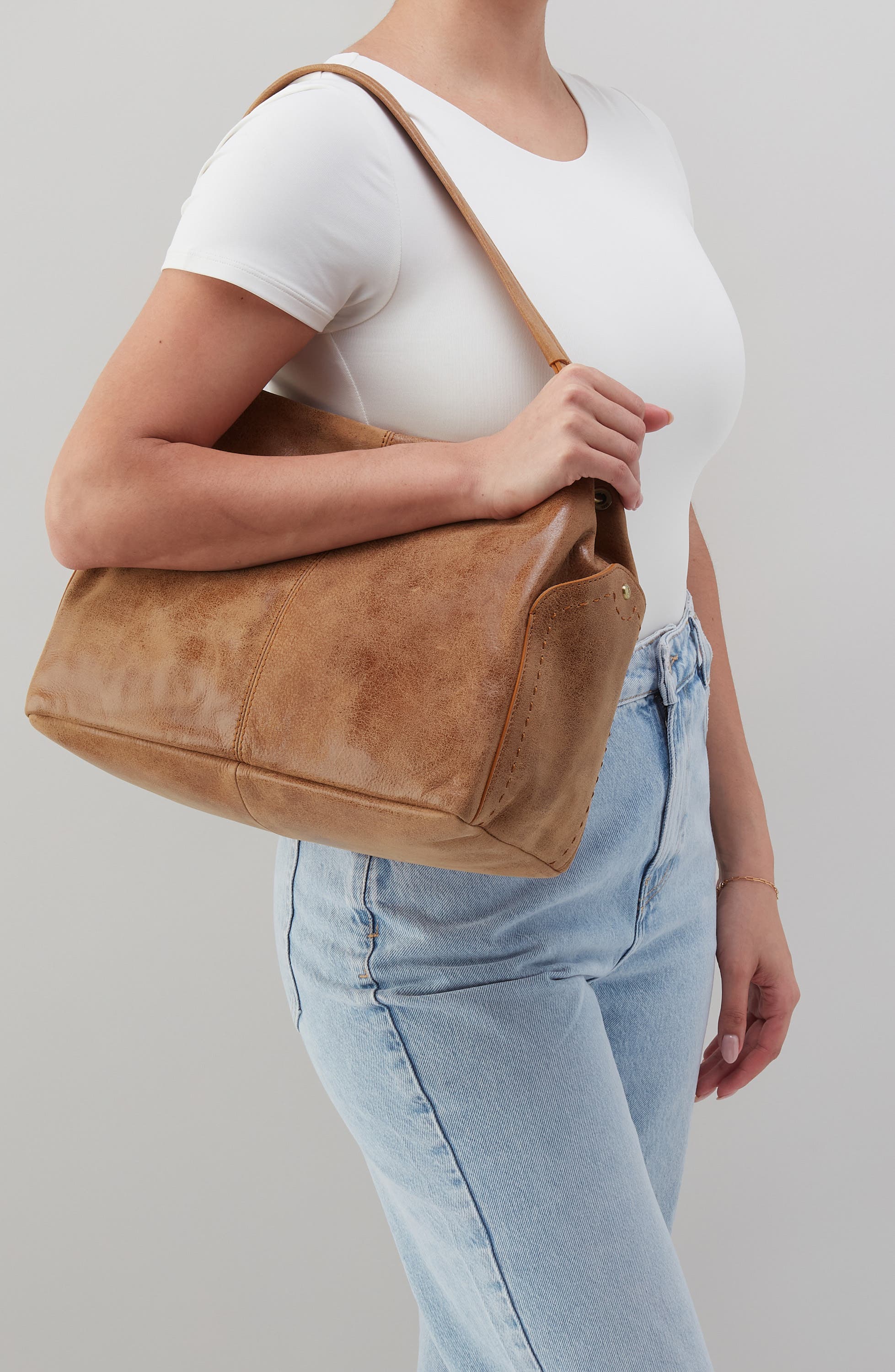 Seneca Leather Shoulder Bag, Alternate, color, WHISKEY