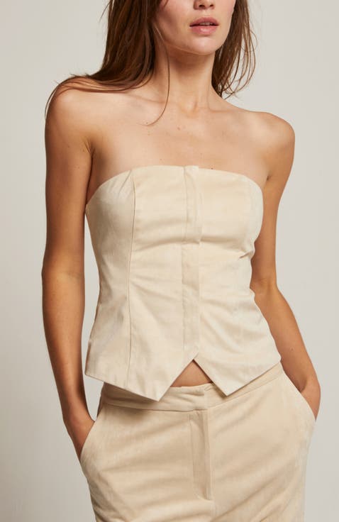Faux Suede Tube Top