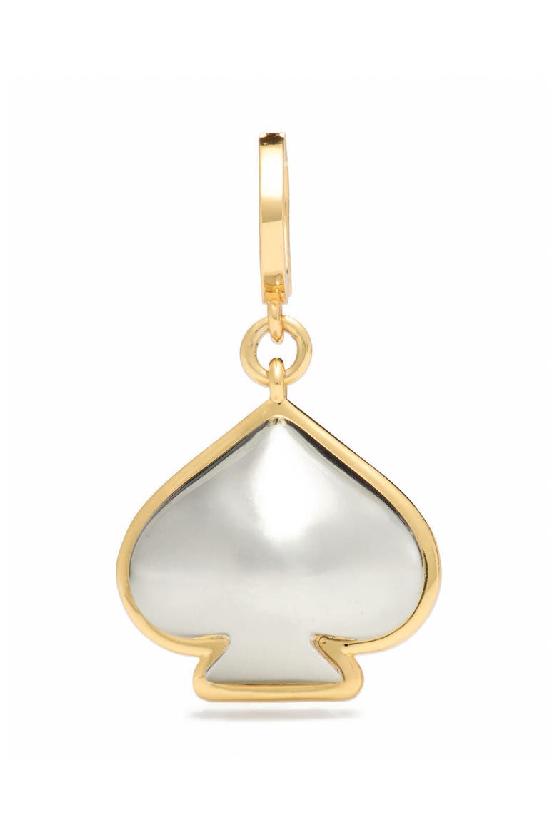 spade charm necklace, Main, color, SILVER GOLD
