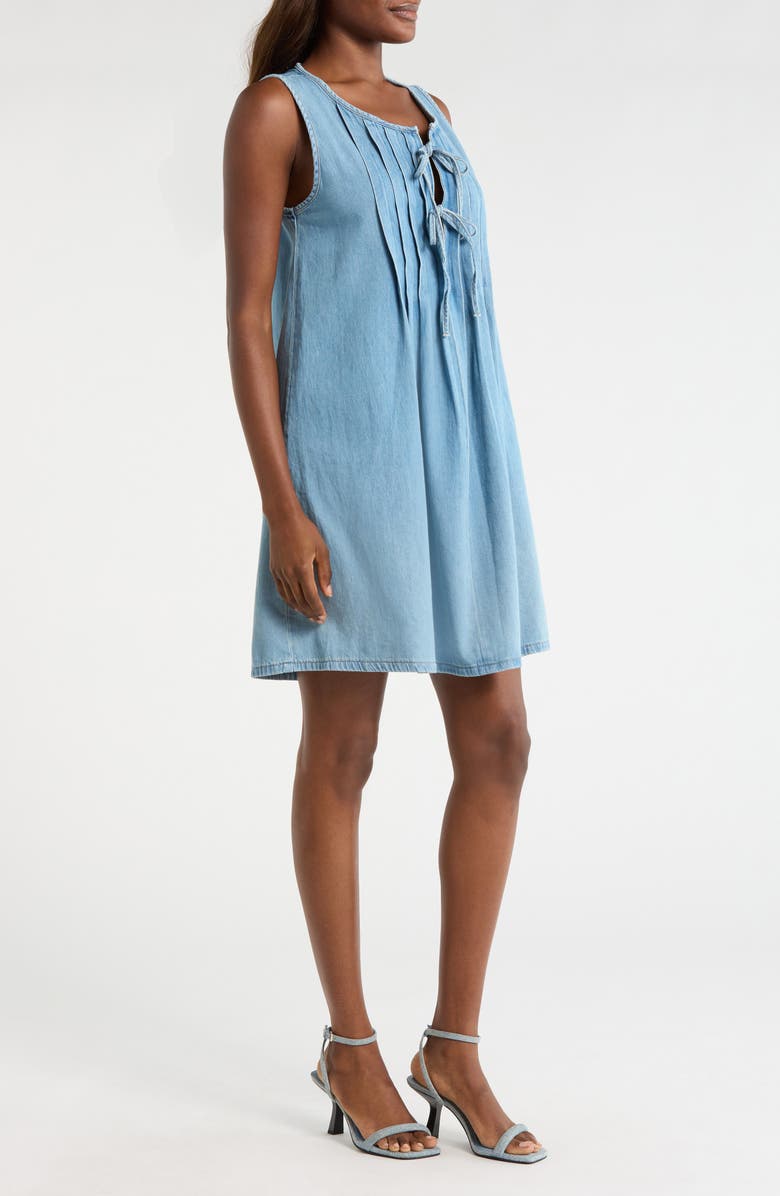 Lucky Brand Pintuck Denim Dress, Alternate, color, Nice Out Wash