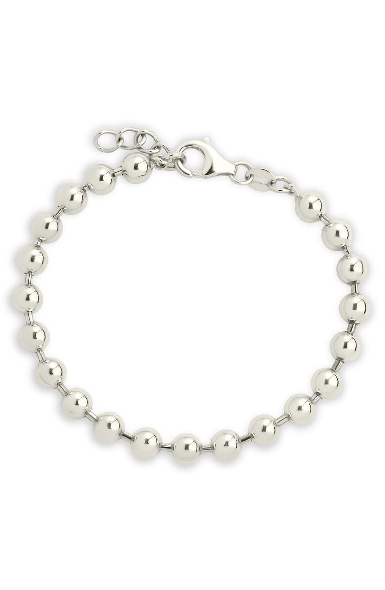 Sterling Forever Preston Ball Chain Bracelet, Main, color, Silver