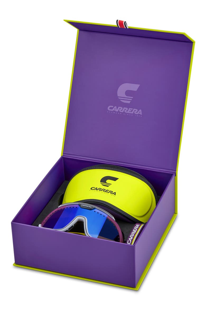Special Edition C Sport 99mm Mask Sunglasses, Alternate, color, MATTE WHITE/ BLUE ML HC