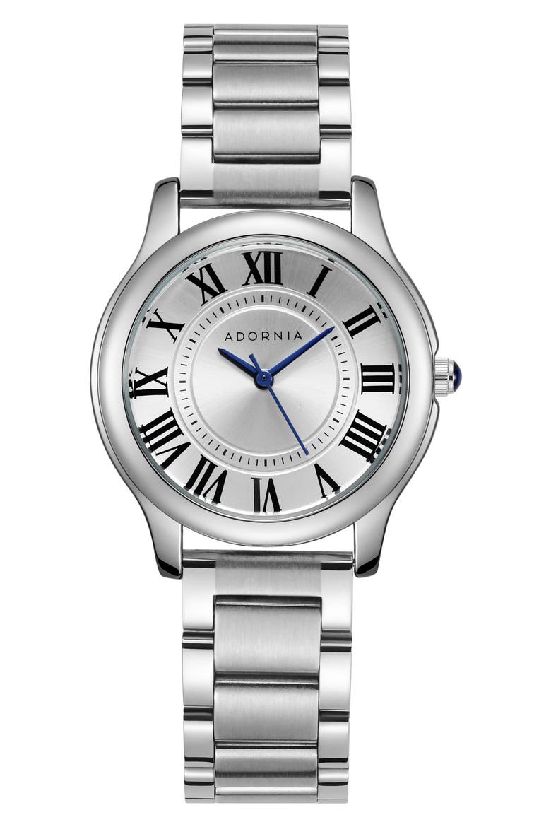 Classic Bracelet Strap Watch, 32mm, Main, color, SILVER/ WHITE
