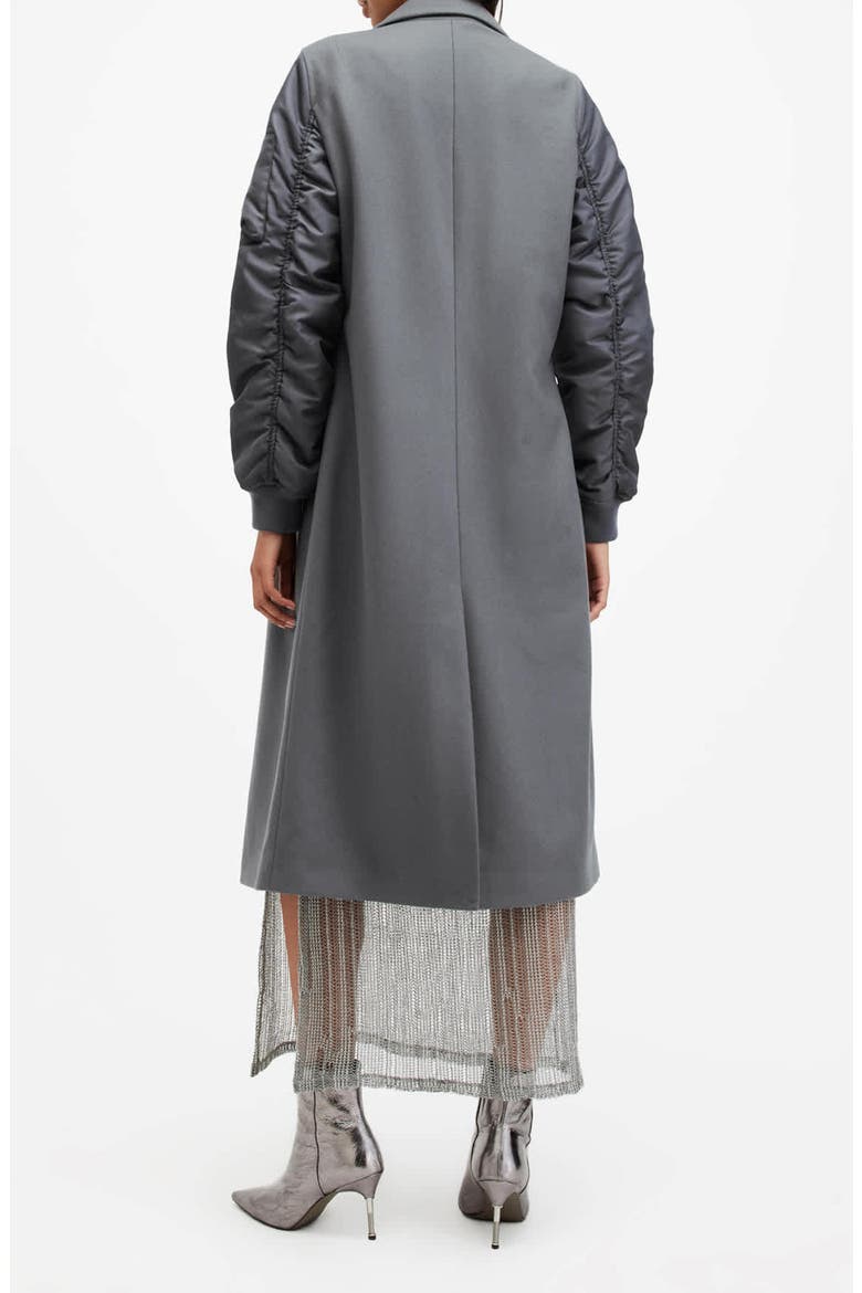 Paulah Mixed Media Wool Blend Coat, Alternate, color, EIFFEL GREY