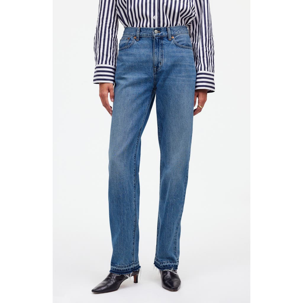 Madewell The Rail Straight Leg Jeans In Reston Wash