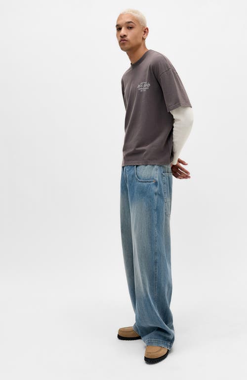 Bdg Urban Outfitters Double Layer Long Sleeve Graphic T-shirt In Brown
