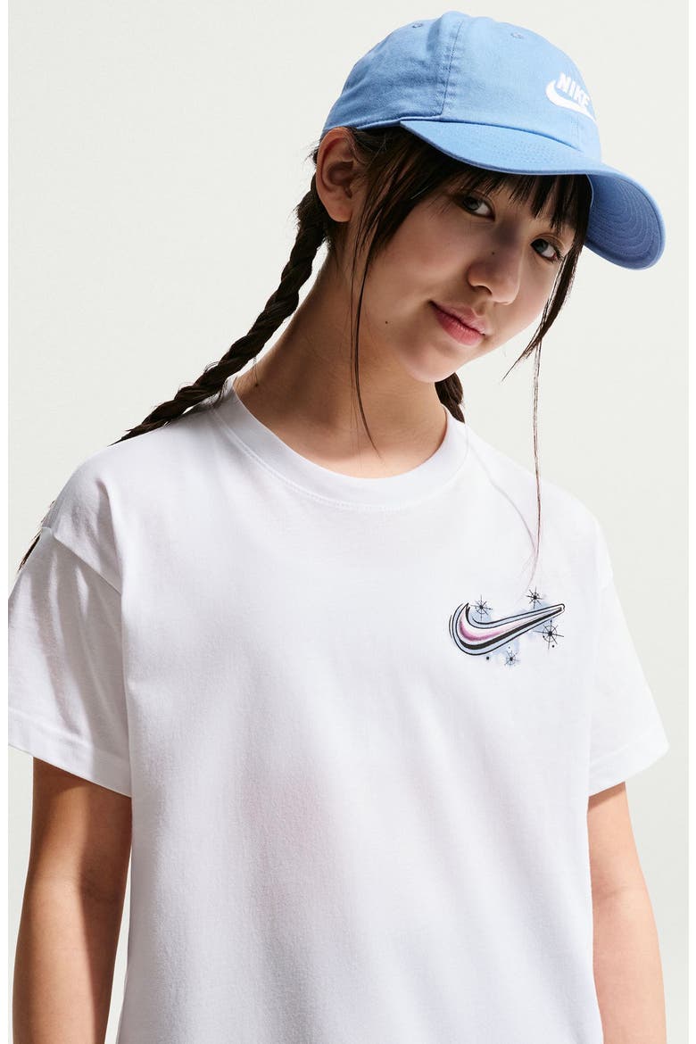 Kids' Airbrush Graphic T-Shirt, Alternate, color, WHITE