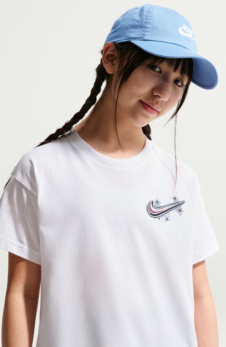 Nike Kids' Airbrush Graphic T-Shirt, Alternate, color, White