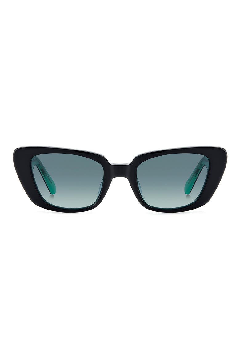 51mm fabia cat eye sunglasses, Main, color, BLACK GREEN