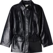 SANDRO Smooth leather jacket