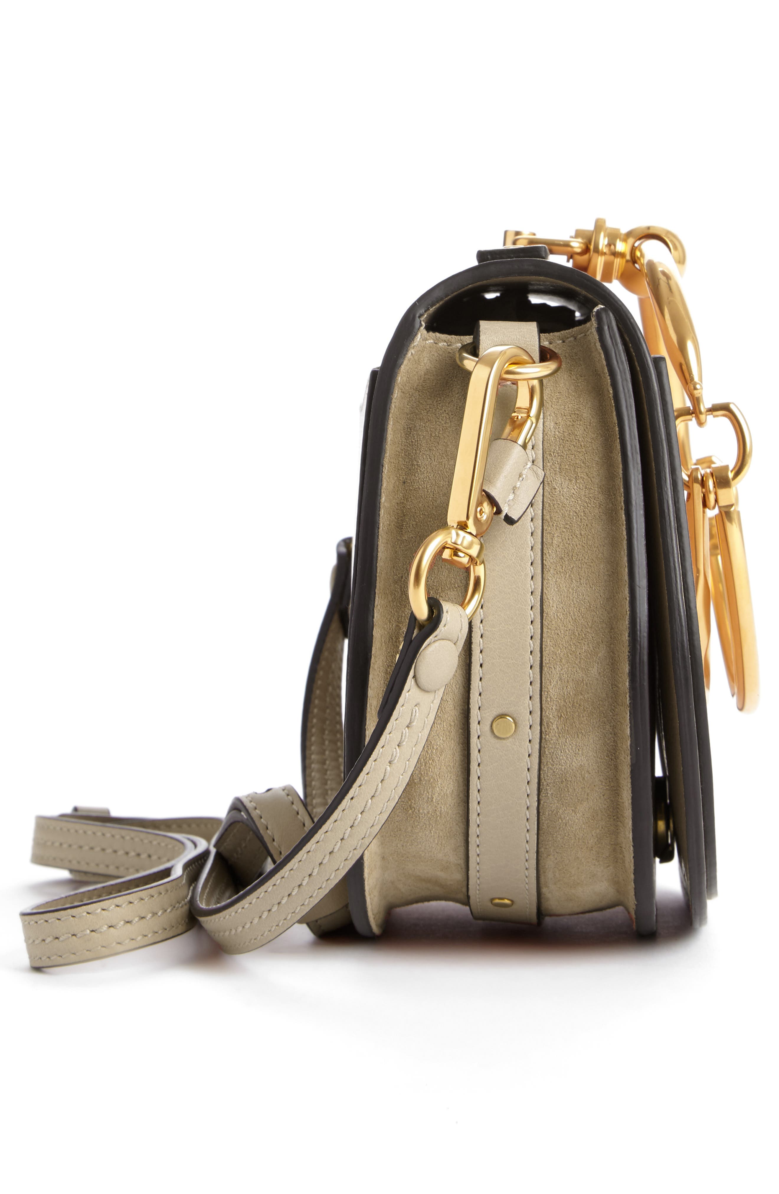 Small Nile Bracelet Leather Crossbody Bag, Alternate, color, MOTTY GREY