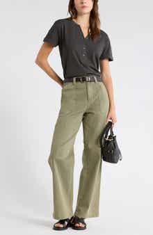 Melrose and Market Washed Cotton Henley T-Shirt