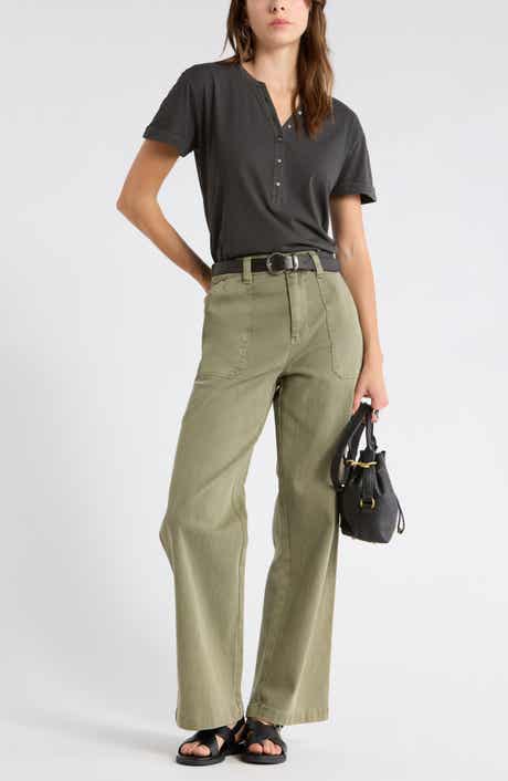 Melrose and Market Washed Cotton Henley T-Shirt