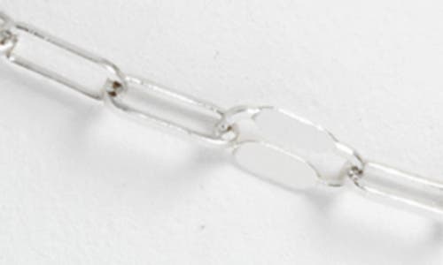Argento Vivo Flat Paper Clip Chain Anklet In Silver