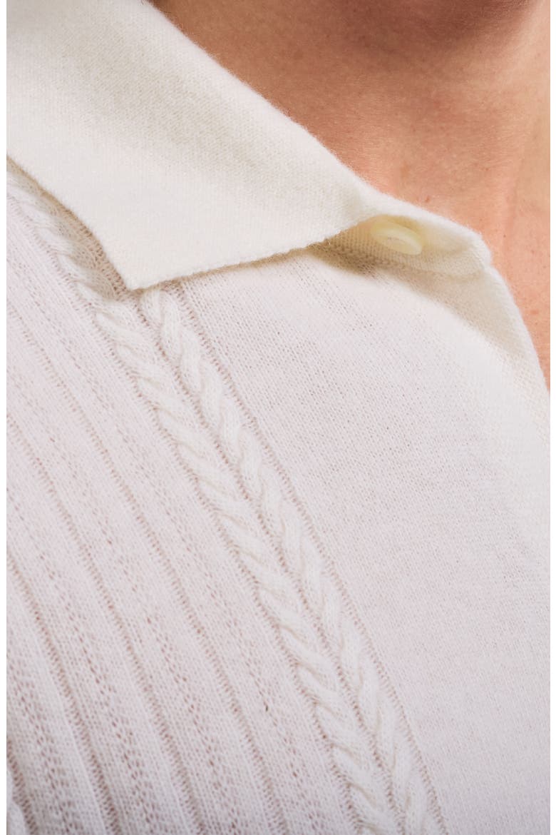 Cable Wool and Cashmere Cardigan, Alternate, color, IVORY