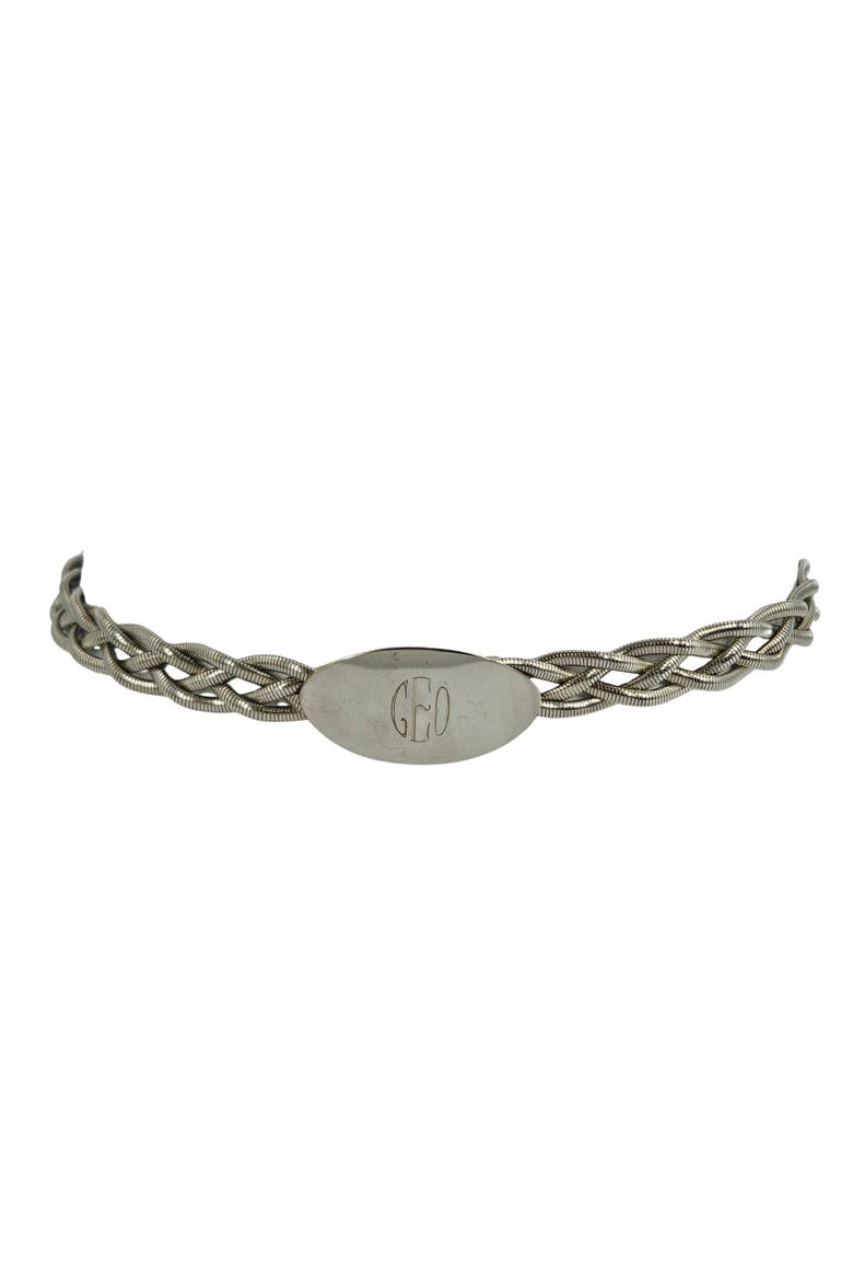 Vintage 1970s-80s Braided Silvertone Stretch Snake Belt, Alternate, color, Silver